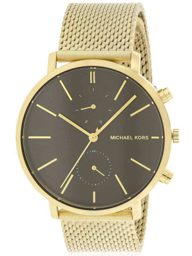 Michael Kors Jaryn Black Dial Gold Steel Strap Watch for Men - MK8503