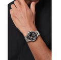 Emporio Armani Chronograph Black Dial Two Tone Steel Strap Watch For Men - AR11165