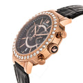 Swarovski Citra Sphere Chronograph Black Dial Black Leather Strap Watch for Women - 5055209