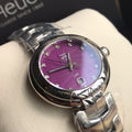 Tag Heuer Link Diamonds Purple Dial Silver Steel Strap Watch for Women - WAT1418.BA0954