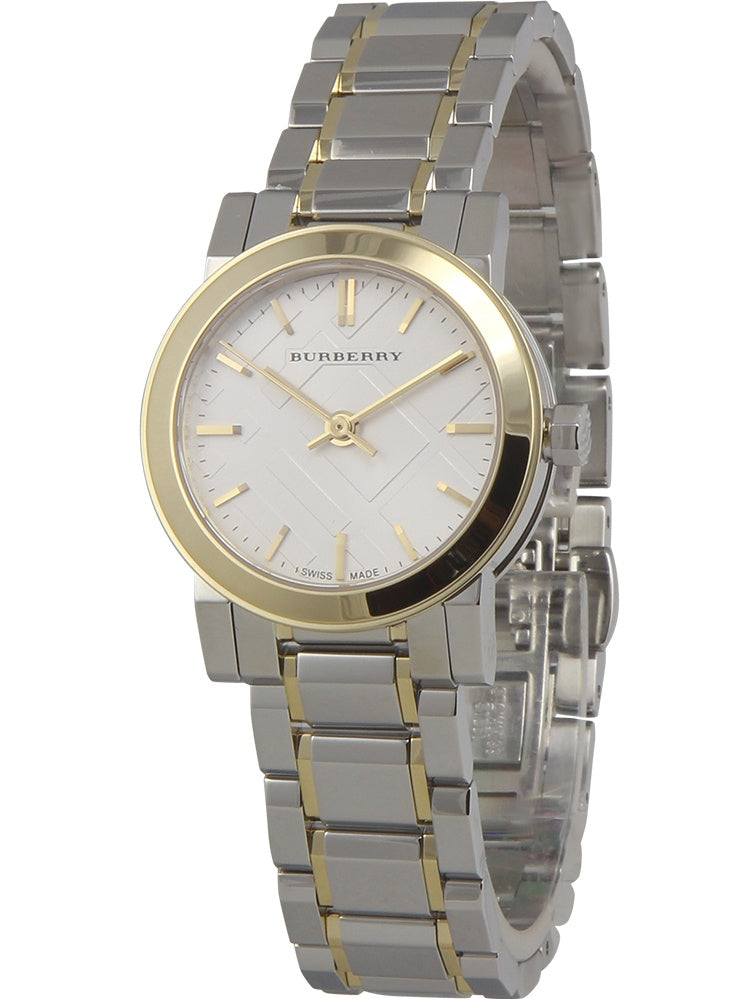 Burberry The City Silver Dial Two Tone Steel Strap Watch for Women - BU9217