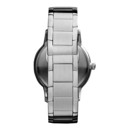 Emporio Armani Renato Quartz Black Dial Silver Steel Strap  Watch For Men - AR11118