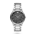 Emporio Armani Classic Quartz Grey Dial Silver Steel Strap Watch For Men - AR11134