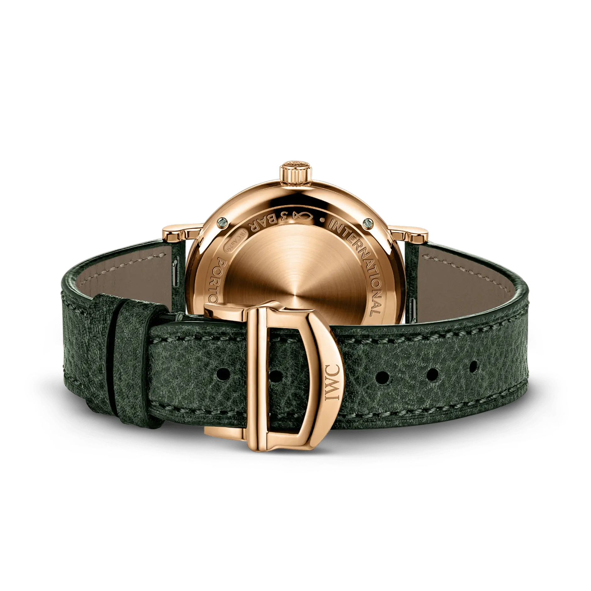 IWC Portofino Automatic Green Dial Green Leather Strap Watch for Women - IW357415