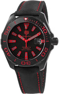 Tag Heuer Aquaracer Caliber 5 Black Dial Black Nylon Strap Watch for Men - WAY208A.FC6381