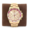 Michael Kors Everest Chronograph Gold Dial Gold Steel Strap Watch for Women - MK5871