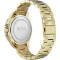 Hugo Boss Premiere White Dial Gold Steel Strap Watch for Women - 1502445