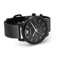 Emporio Armani Sport Chronograph Black Dial Black Mesh Bracelet Watch For Men - AR1968