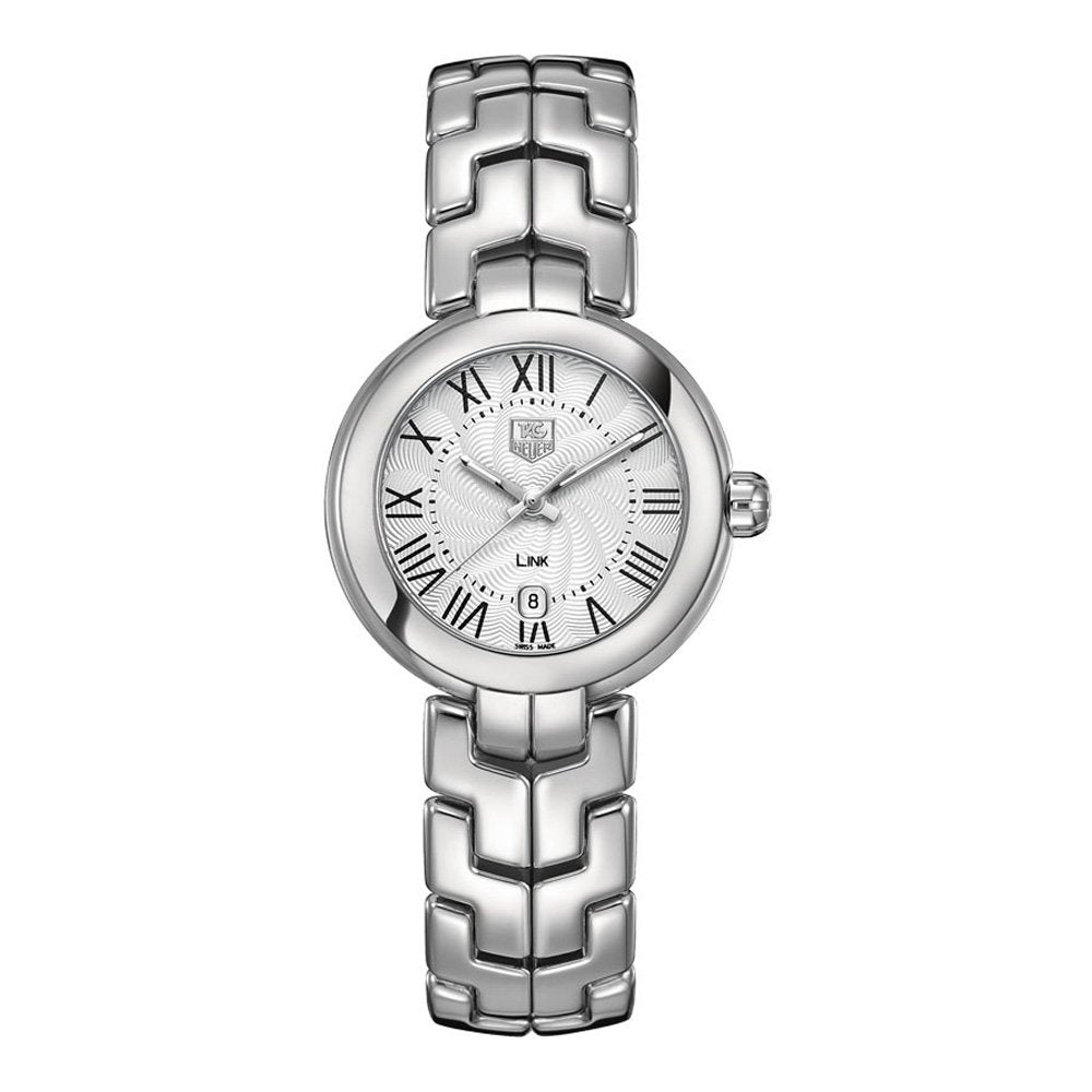 Tag Heuer Link Roman Numeral Silver Dial Silver Steel Strap Watch for Women - WAT1416.BA0954