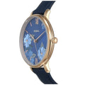 Fossil Jacqueline Blue Dial Blue Leather Strap Watch for Women - ES4673