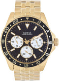 Guess Odyssey Multifunction Black Dial Gold Steel Strap Watch For Men - W1107G4