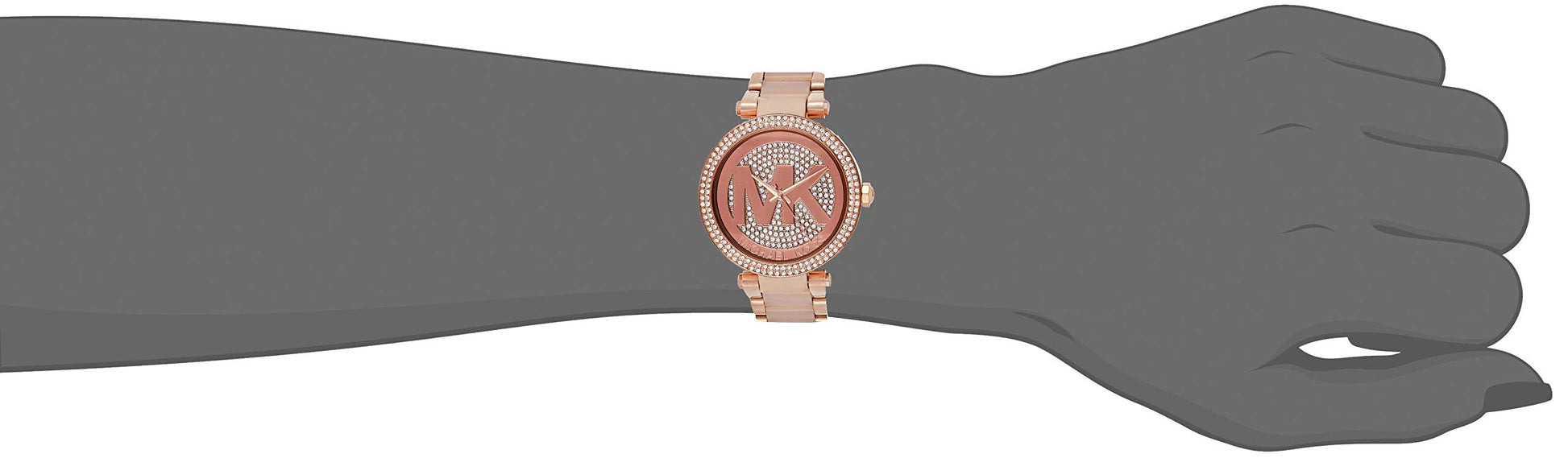 Michael Kors Parker Pink Dial Pink Steel Strap Watch for Women - MK6176