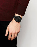 Emporio Armani Luigi Chronograph Black Dial Black Steel Strap Watch For Men - AR1895