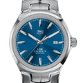 Tag Heuer Link Automatic Blue Dial Silver Steel Strap Watch for Men - WBC2112.BA0603