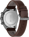 Hugo Boss Pilot Edition Blue Dial Brown Leather Strap Watch for Men - 1513852