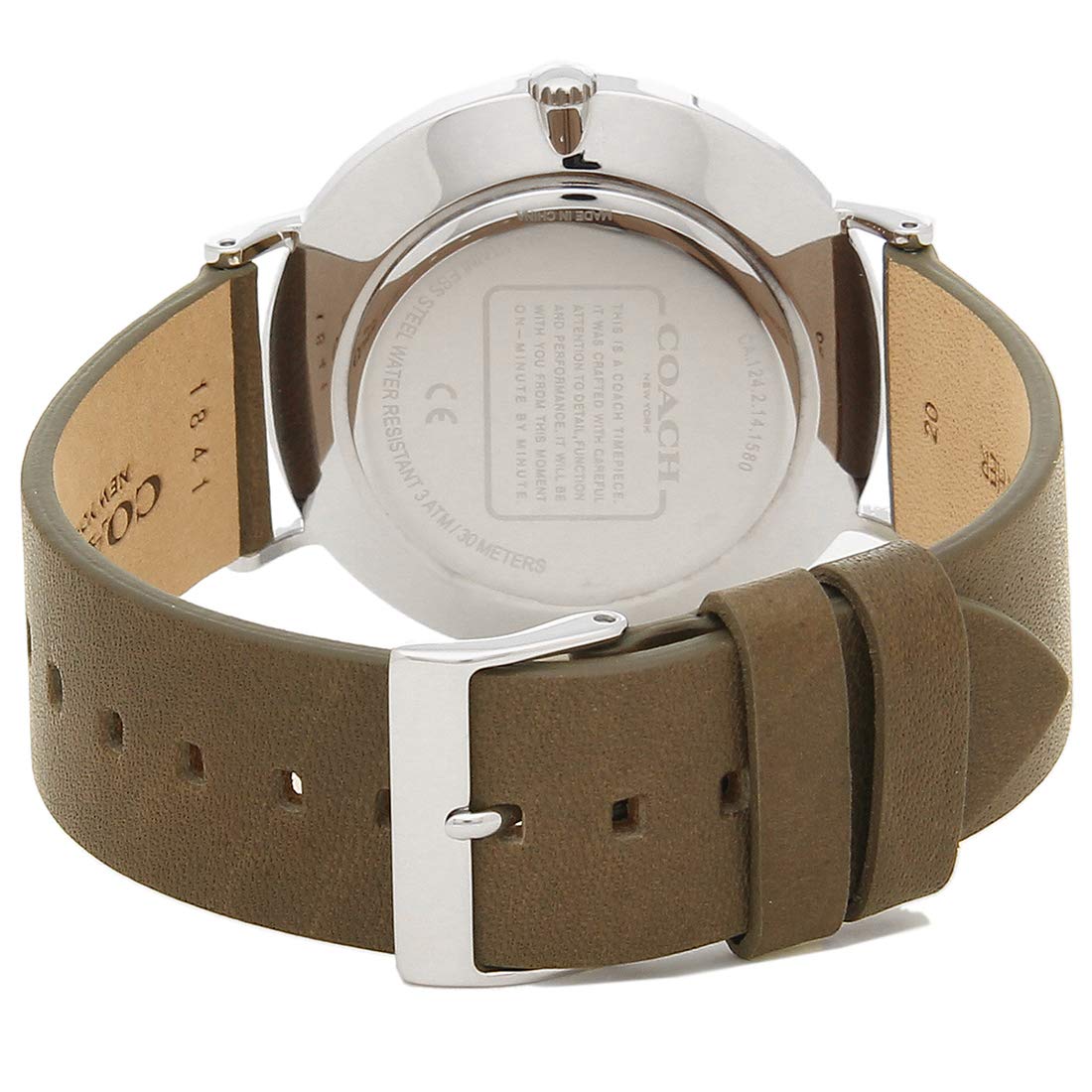 Coach Charles Grey Dial Brown Leather Strap Watch for Men - 14602153