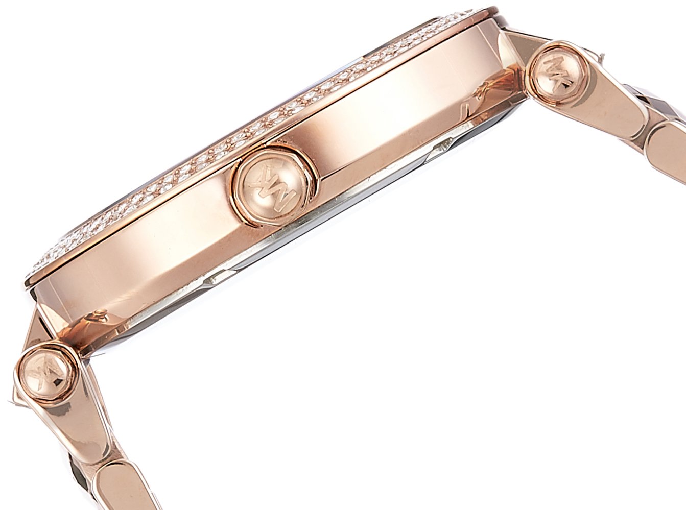 Michael Kors Parker Rose Gold Dial with Diamonds Rose Gold Steel Strap Watch for Women - MK6426