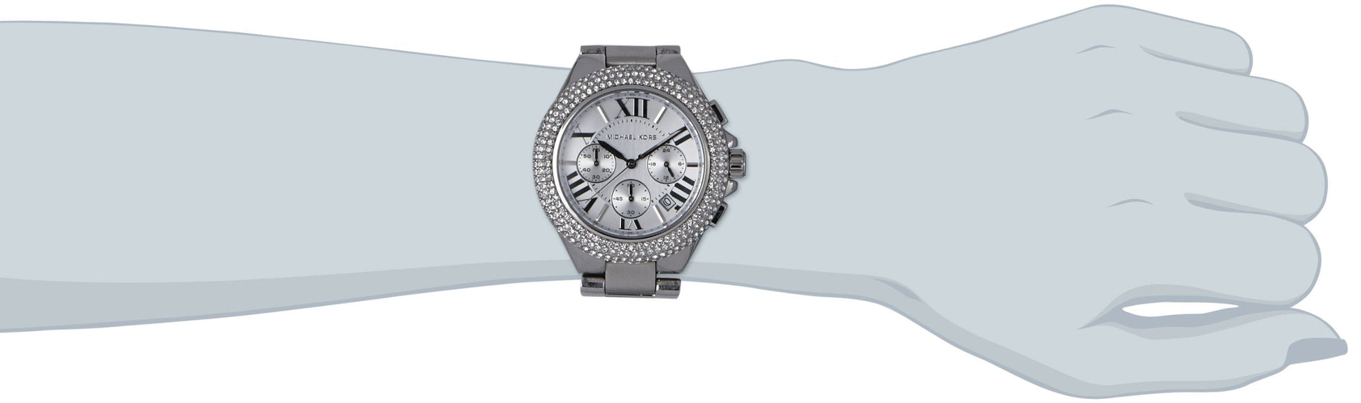 Michael Kors Camille Silver Dial Silver Steel Strap Watch for Women - MK5634