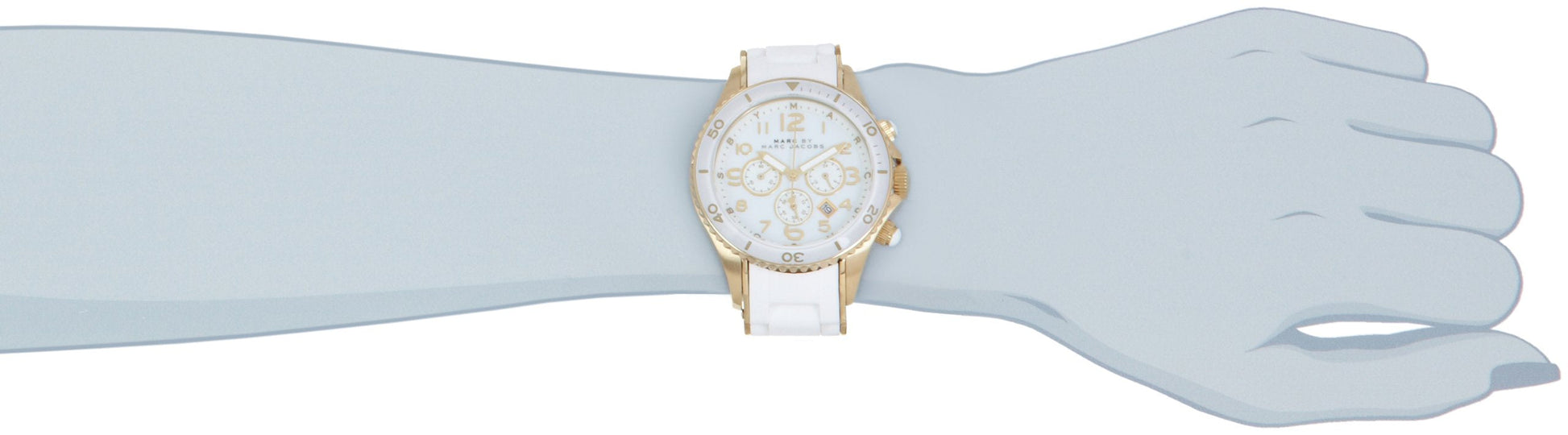 Marc Jacobs Rock White Dial White Stainless Steel Strap Watch for Women - MBM2546