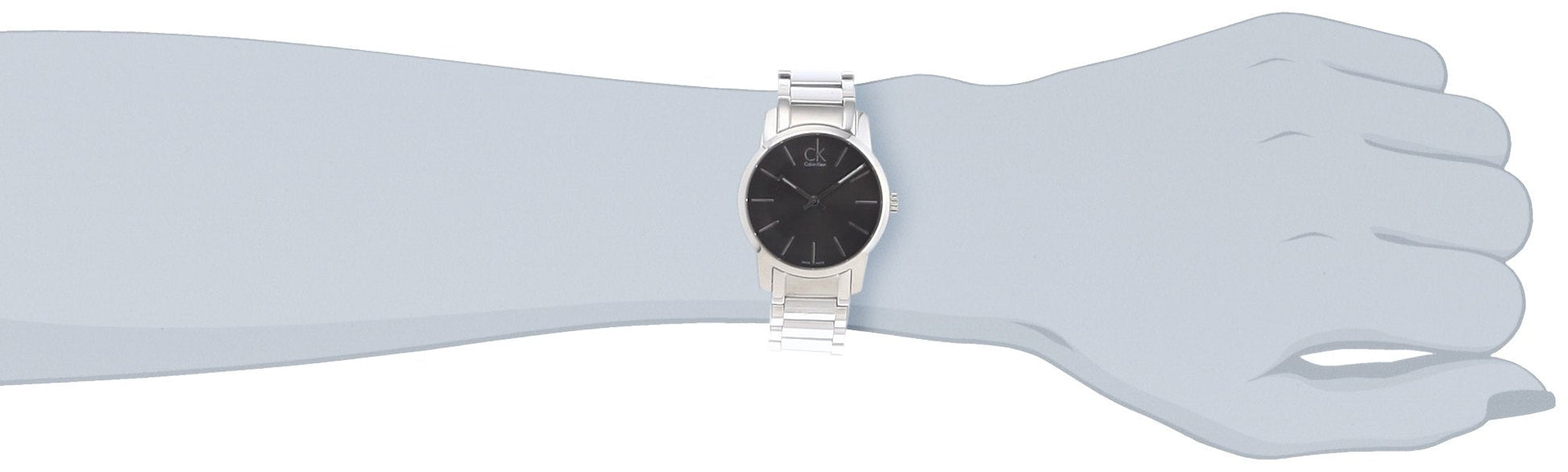 Calvin Klein City Grey Dial Silver Steel Strap Watch for Women - K2G23161