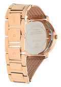 Guess Willow Crystal Blue Dial Rose Gold PVD Mesh Bracelet Watch For Women - W0836L1