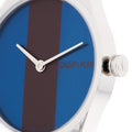 Calvin Klein Rebel Blue Dial Maroon Leather Strap Watch for Women - K8P231UN