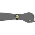 Gucci Interlocking G Quartz Gold Dial Black Steel Strap Watch For Women - YA133314