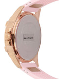 Guess Frontier Diamonds Rose Gold Dial Pink Rubber Strap Watch For Women - W1160L5