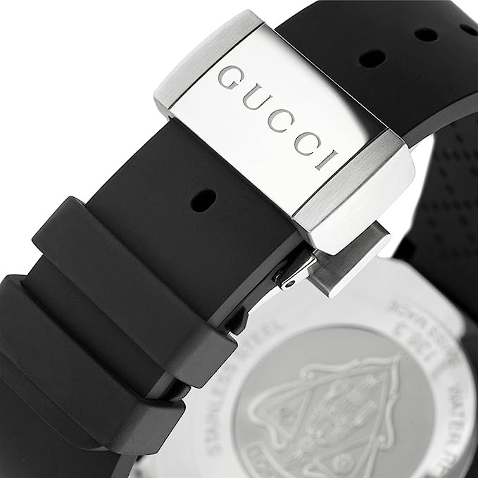 Gucci Dive Quartz Black Dial Black Rubber Strap Watch For Men - YA136303