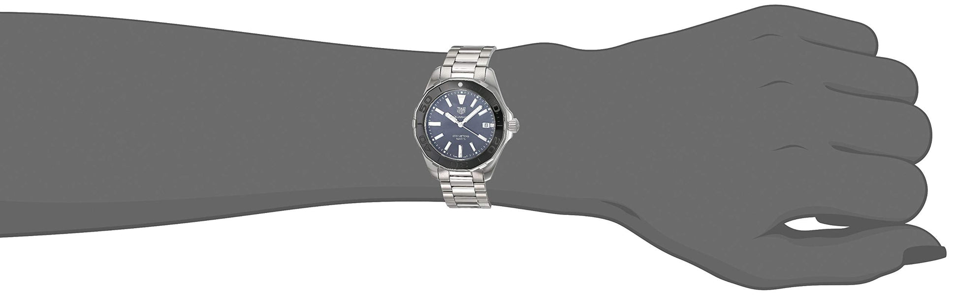 Tag Heuer Aquaracer Quartz 35mm Black Dial Silver Steel Strap Watch for Women - WAY131K.BA0748