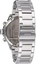 Tommy Hilfiger Cool Sport Multifunction Black Dial Silver Steel Strap Watch for Men - 1791141