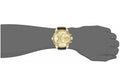 Diesel Mr Daddy Gold Dial Black Leather Strap Watch For Men - DZ7363