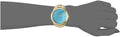 Michael Kors Slim Runway Blue Mother of Pearl Dial Gold Steel Strap Watch for Women - MK3492