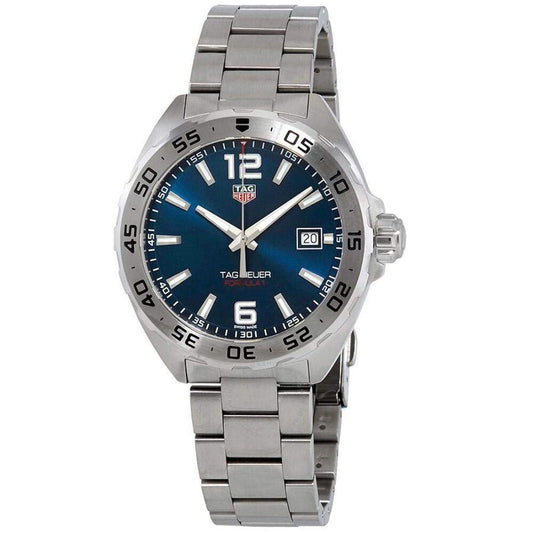 Tag Heuer Formula 1 41mm Blue Dial Silver Steel Strap Watch for Men - WAZ1118.BA0875