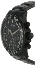 Hugo Boss Hero Chronograph Black Dial Black Steel Strap Watch for Men - 1513754