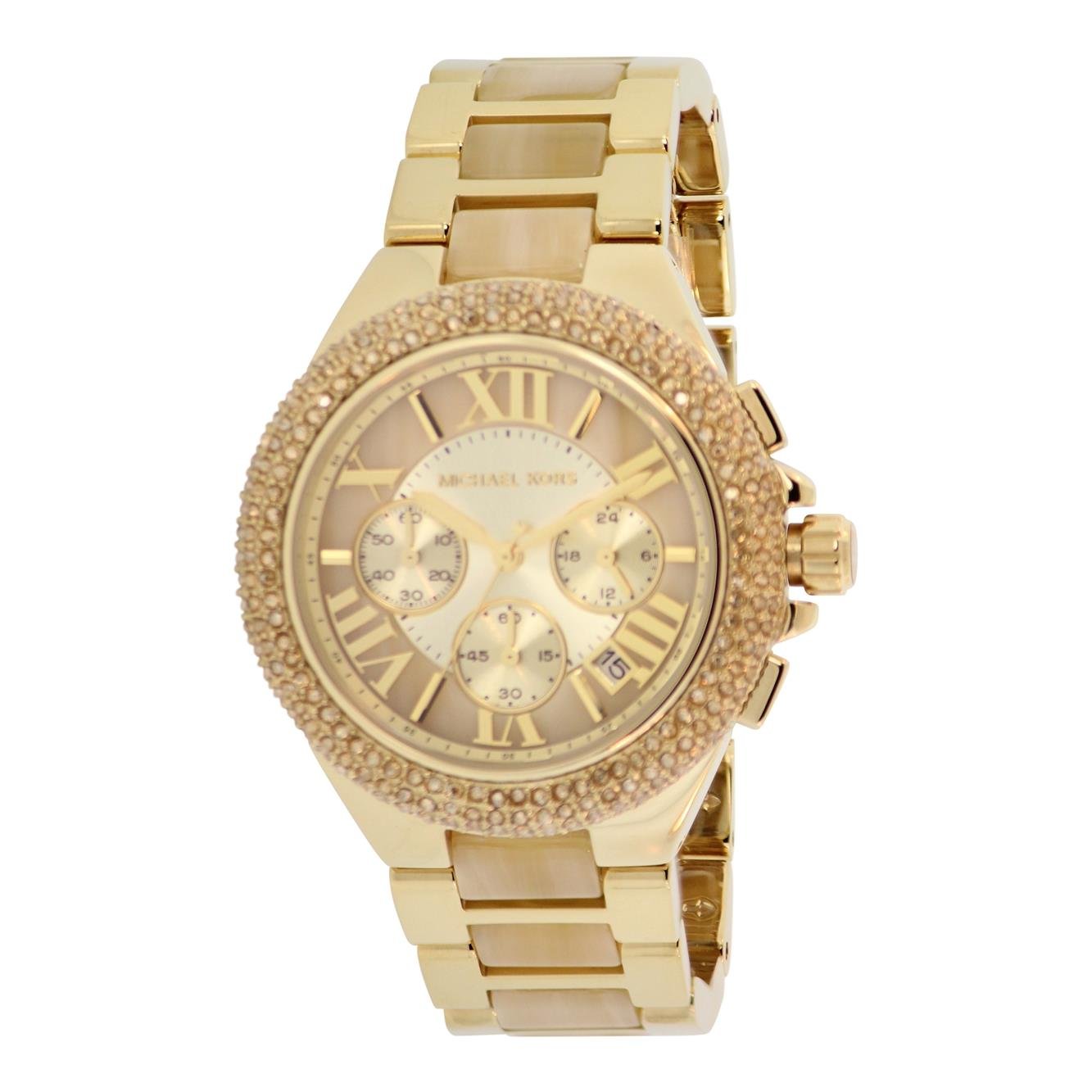 Michael Kors Camille Gold Dial Gold Steel Strap Watch for Women - MK5902