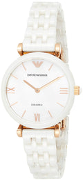 Emporio Armani Ceramica Mother of Pearl Dial White Ceramic Strap Watch For Women - AR1486