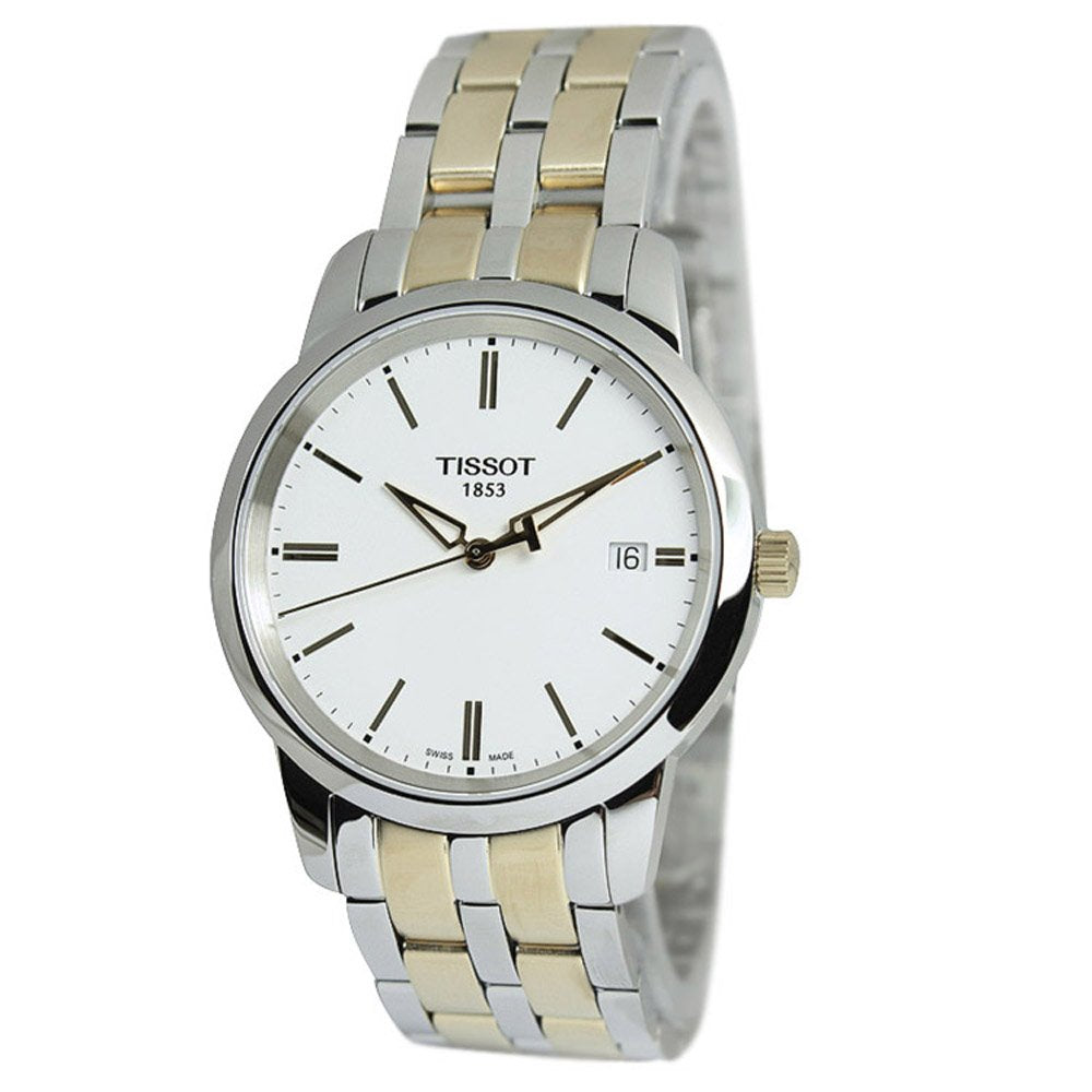 Tissot T Classic Dream White Dial Two Tone Steel Strap Watch for Men - T033.410.22.011.01