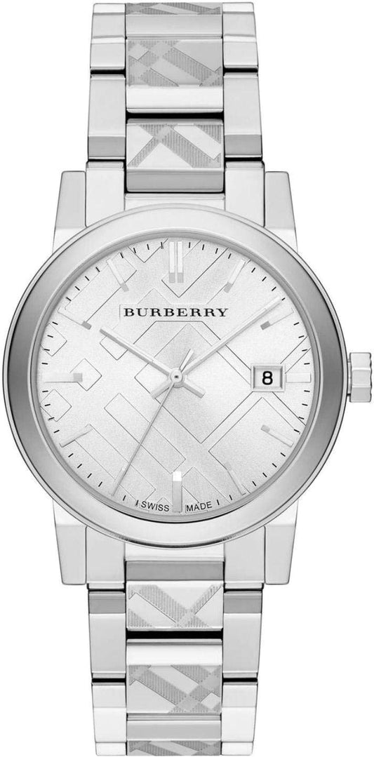 Burberry The City Silver Dial Silver Stainless Steel Strap Watch for Men - BU9037