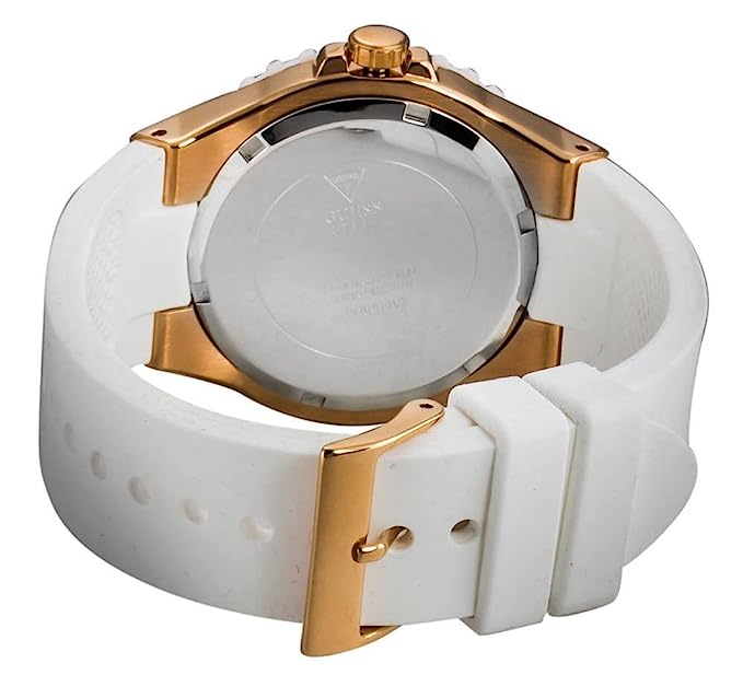 Guess Overdrive Analog White Dial White Rubber Strap Watch for Women - W10614L2