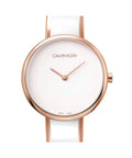 Calvin Klein Seduce White Dial Two Tone Steel Strap Watch for Women - K4E2N616