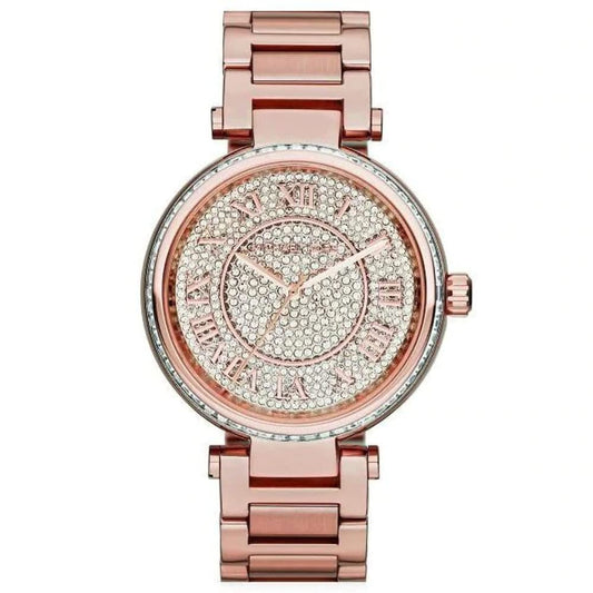 Michael Kors Skylar Rose Gold Dial Rose Gold Steel Strap Watch for Women - MK5868