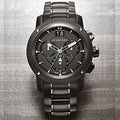 Burberry Endurance Chronograph Black Dial Black Steel Strap Watch For Men - BU9801