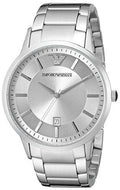 Emporio Armani Classic Quartz Silver Dial Silver Steel Strap Watch For Men - AR2478