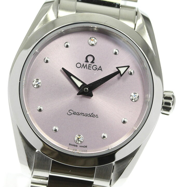 Omega Seamaster Aqua Terra Quartz Purple Dial Silver Steel Strap Watch for Women - 220.10.28.60.60.001