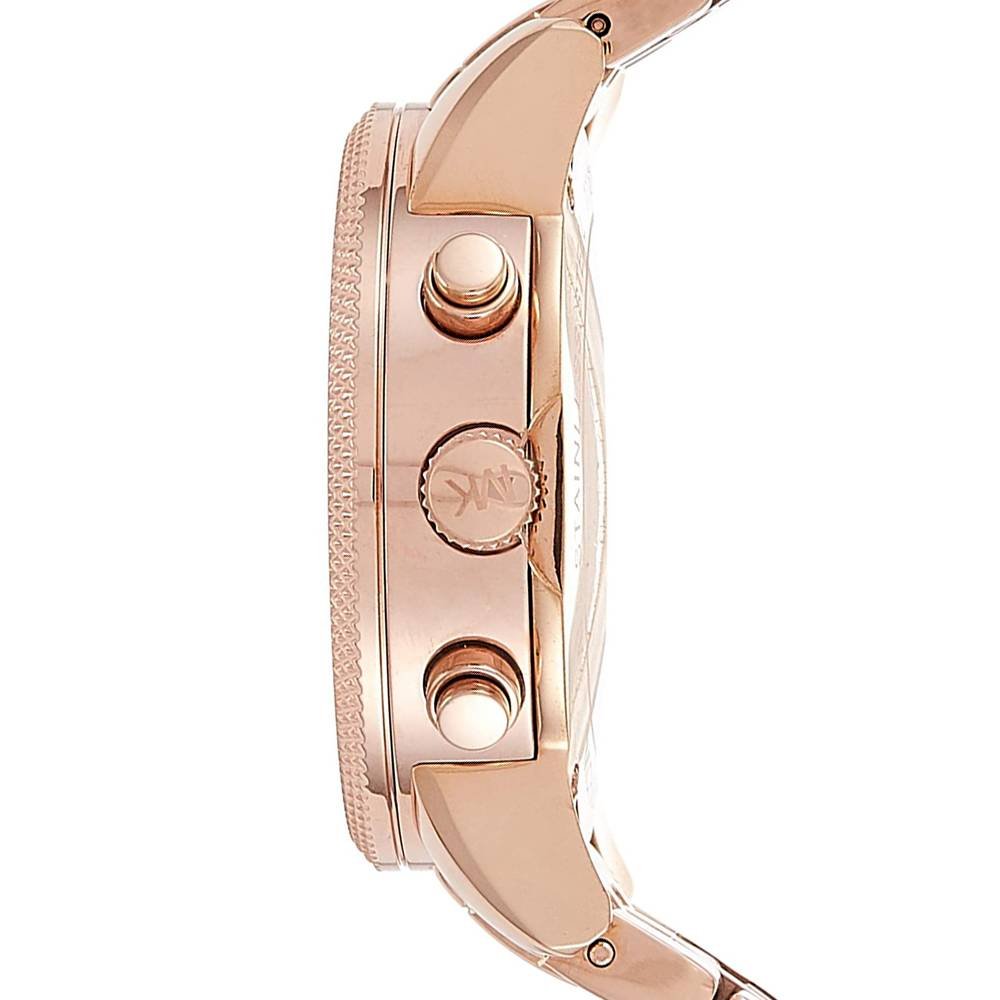 Michael Kors Damen White Dial Rose Gold Steel Strap Watch for Women - MK5026