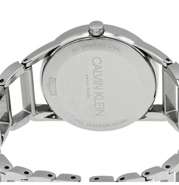 Calvin Klein Stately White Dial Silver Steel Strap Watch for Women - K3G23126