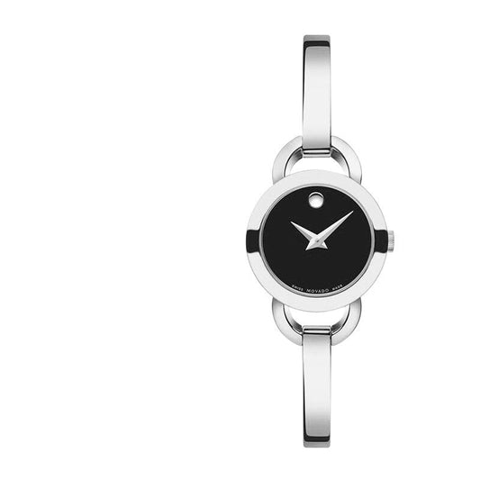 Movado Rondiro 22mm Round Silver Bracelet Watch For Women - 0606796