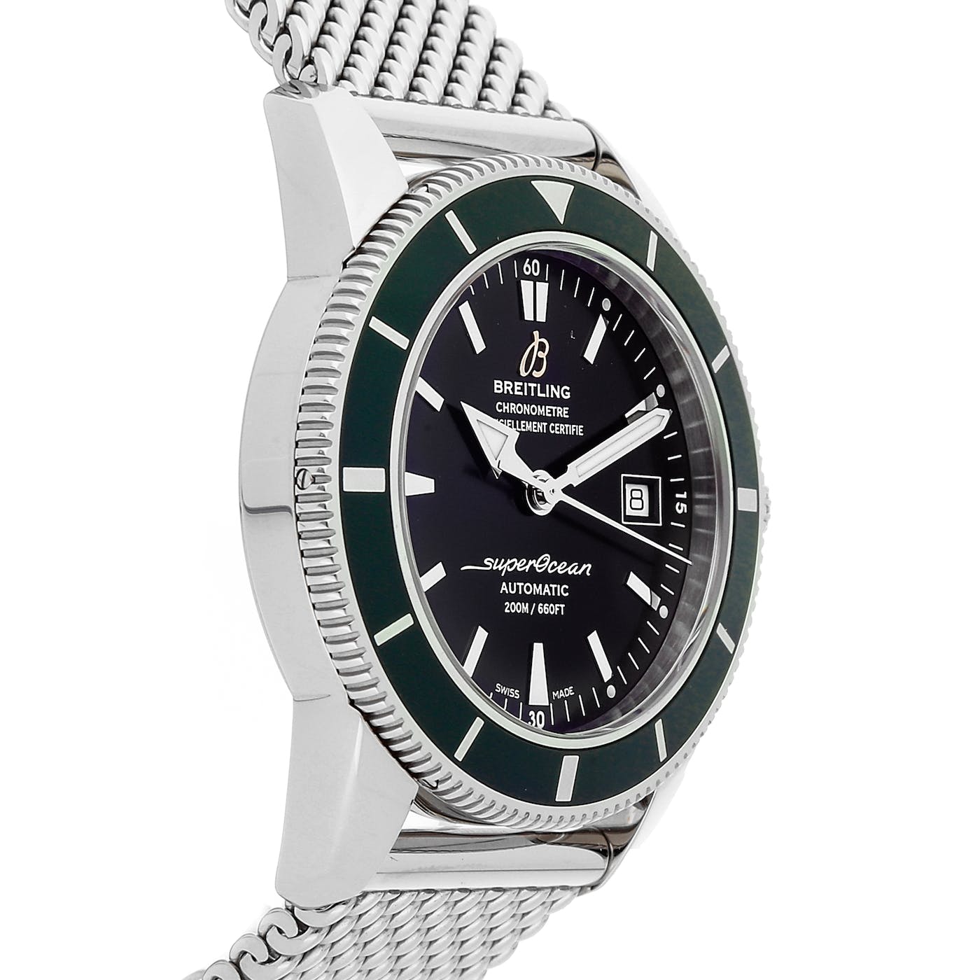 Breitling Superocean Heritage 42mm Chronograph Green Bezel Mens Watch - A1732136