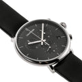 Calvin Klein High Noon Chronograph Black Dial Black Leather Strap Watch for Men - K8M271C1